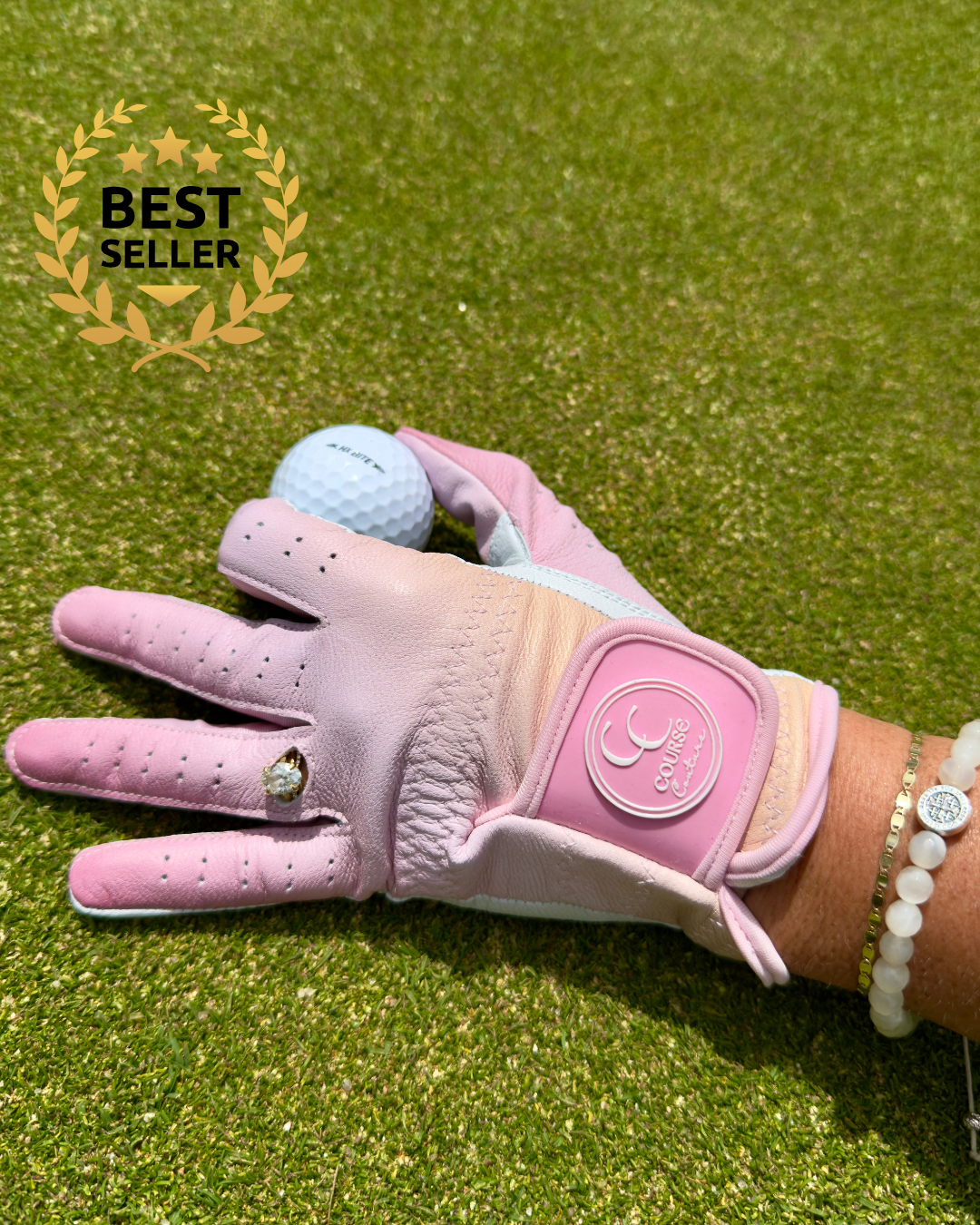 The Sunrise Glove - Course Couture Womens Golf Glove GolfGlove with Ring Hole Wedding Ring Golf Apparel accessories