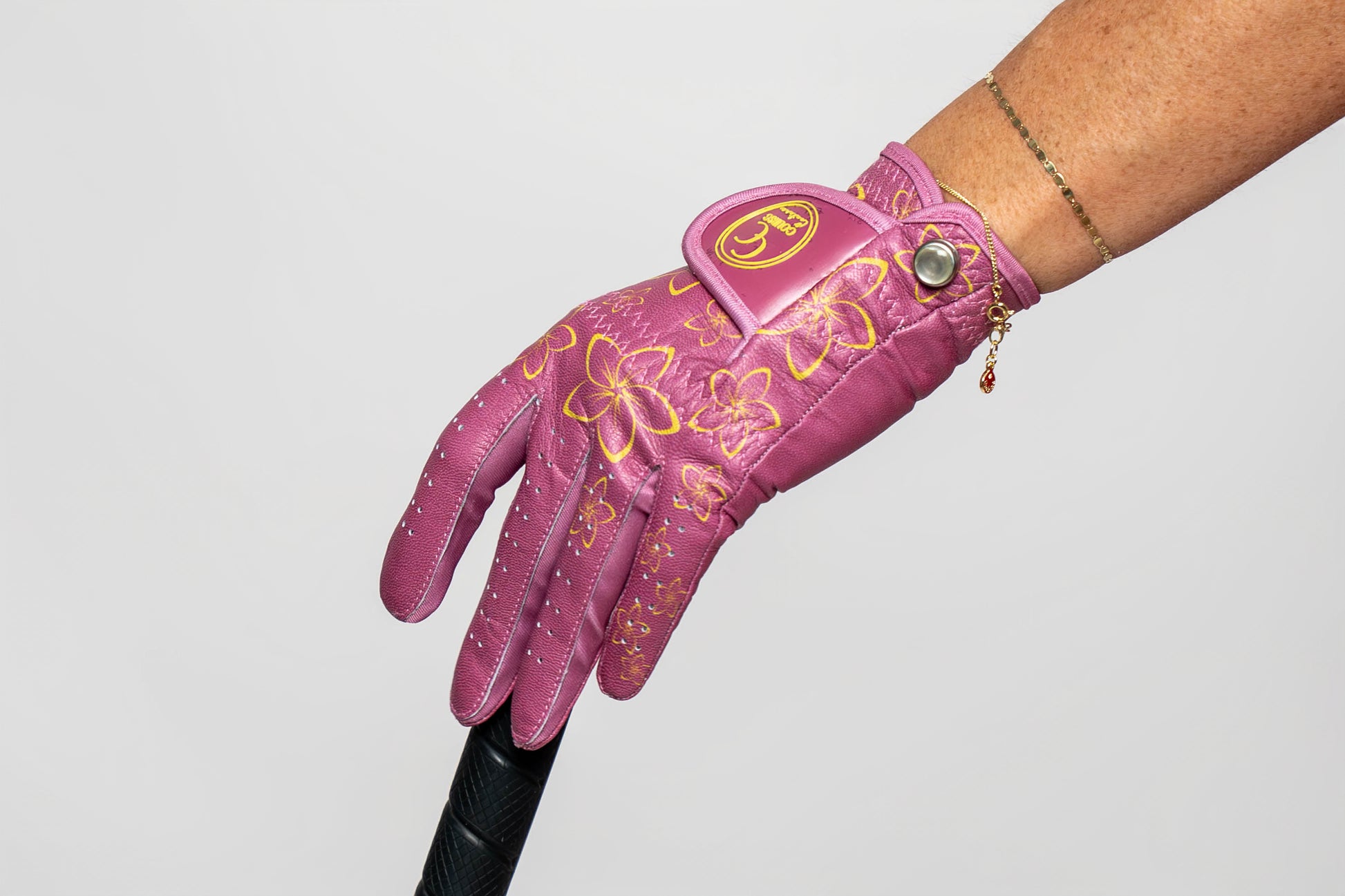 The Tropical Bloom Glove - Course Couture Womens Golf Glove GolfGlove with Ring Hole Wedding Ring Golf Apparel accessories