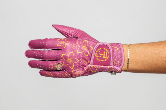 The Tropical Bloom Glove - Course Couture Womens Golf Glove GolfGlove with Ring Hole Wedding Ring Golf Apparel accessories