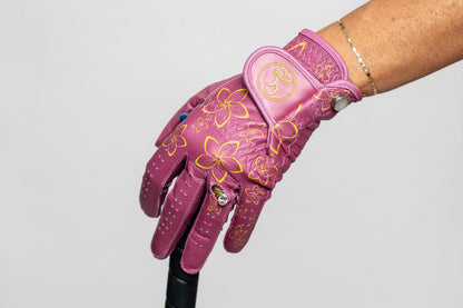 The Tropical Bloom Glove - Course Couture Womens Golf Glove GolfGlove with Ring Hole Wedding Ring Golf Apparel accessories