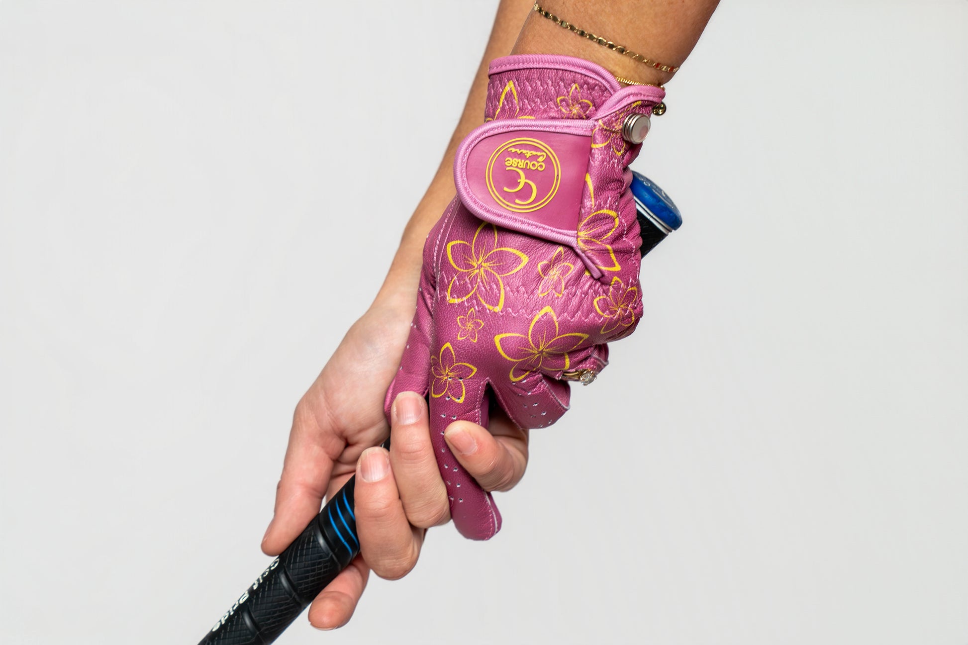 The Tropical Bloom Glove - Course Couture Womens Golf Glove GolfGlove with Ring Hole Wedding Ring Golf Apparel accessories