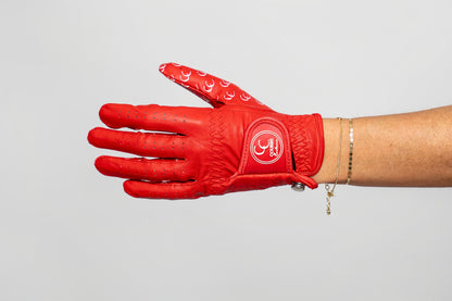 The Crimson Signature Glove - Course Couture Womens Golf Glove GolfGlove with Ring Hole Wedding Ring Golf Apparel accessories