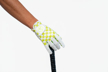 The Electric Lime Glove - Course Couture Womens Golf Glove GolfGlove with Ring Hole Wedding Ring Golf Apparel accessories