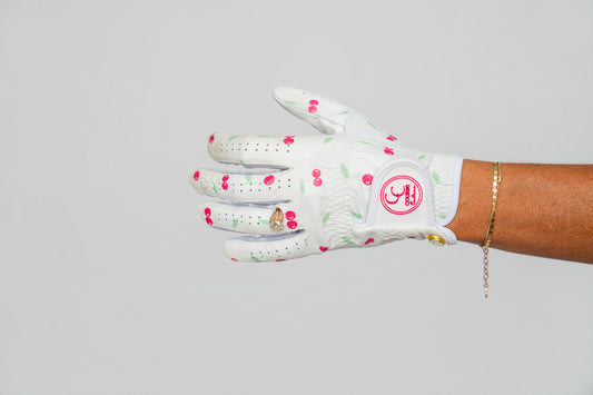 The Cherry Bomb Glove - Course Couture Womens Golf Glove GolfGlove with Ring Hole Wedding Ring Golf Apparel accessories