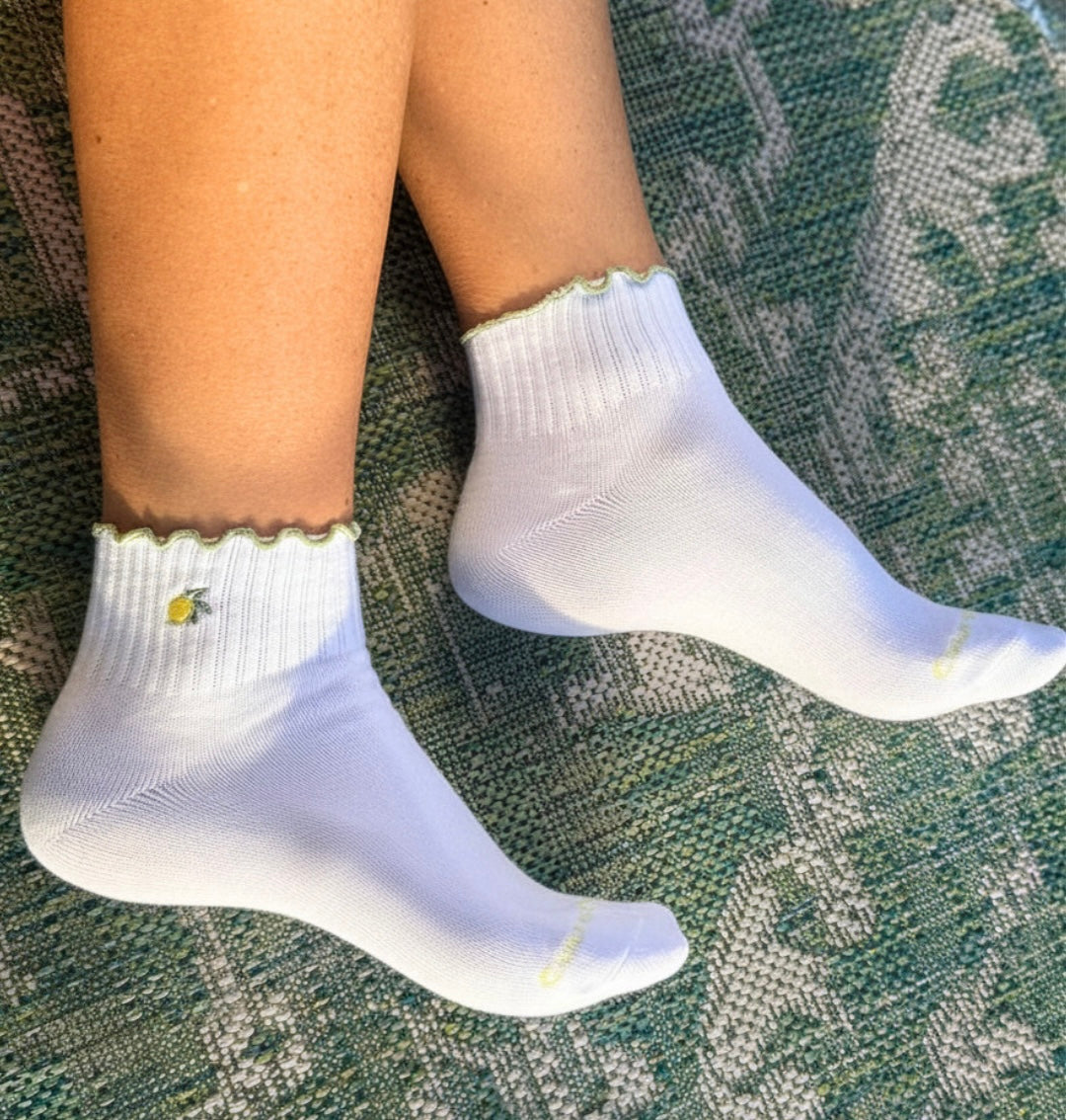 The Main Squeeze Ruffle Socks - Course Couture Womens Golf Glove GolfGlove with Ring Hole Wedding Ring Golf Apparel accessories