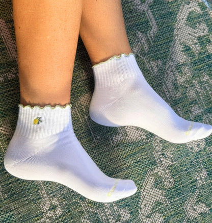 The Main Squeeze Ruffle Socks - Course Couture Womens Golf Glove GolfGlove with Ring Hole Wedding Ring Golf Apparel accessories