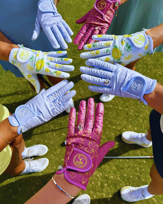 The Tropical Bloom Glove - Course Couture Womens Golf Glove GolfGlove with Ring Hole Wedding Ring Golf Apparel accessories