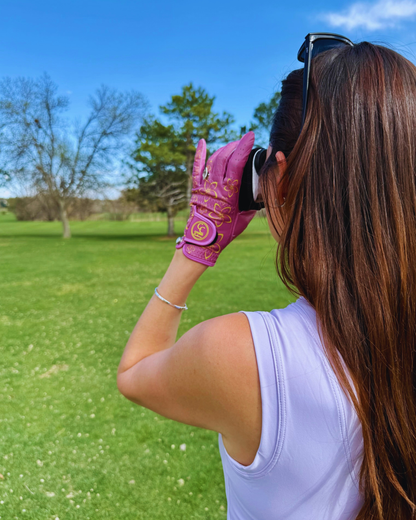 The Tropical Bloom Glove - Course Couture Womens Golf Glove GolfGlove with Ring Hole Wedding Ring Golf Apparel accessories